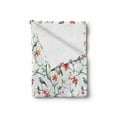 thumbnail image 2 of Watercolor Soft Flannel Fleece Blanket, Birds on Branches with Flowers and Leaves Scenes from Nature Cherry Tree Image, Cozy Plush for Indoor and Outdoor Use, 50" x 60", Multicolor, by Ambesonne, 2 of 6