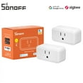 thumbnail image 1 of SONOFF S40 Lite 15A Zigbee Smart Plug with ETL Certified, Works with SmartThings, and Amazon Echo Plus, Hub Needed for Alexa 2-Pack, 1 of 6