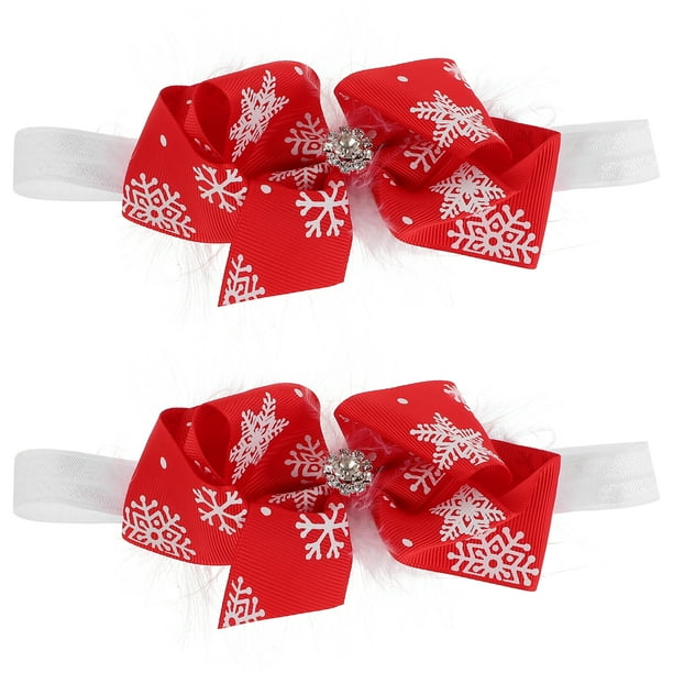 2 piezas de Navidad para bebés, niñas, diademas, accesorios para el cabello para recién nacidos, bebés