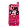 thumbnail image 1 of Cartoon Melody Kuromi Cute New Style Retro Shape Soft Phone Case para iPhone 14Plus 13 12 11 Pro Max Invisible Mirror Stand Cover xuanjing unisex, 1 of 2