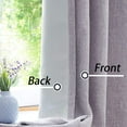 thumbnail image 3 of Lavender Solid Full Blackout Curtain Heavy Linen Texture Window Treatment for Bedroom Energy Efficient Noise Reducing Drapes 8 Grommets Top for Living Room with Liner, Liliac, 50"x84", 2 Panels, 3 of 7