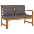 thumbnail image 5 of vidaXL 6 Piece Patio Dining Set with Cushions Solid Wood Acacia, 5 of 10
