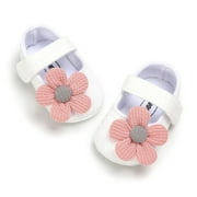 Adarl Newborn Baby Soft Sole Flowers Crib Shoes Anti-slip Prewalker 0-18 Months