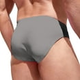 thumbnail image 4 of Mens Swim Briefs Bikini Quick Dry Underwear Drawstring Sport Swimsuit Breathable Beach Soft Thong Underwear Light Gray M, 4 of 5