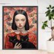 thumbnail image 4 of Pintura de diamante 5D Wdftyju DIY taladro redondo completo AB gato niña 45x55cm negro, 4 of 9