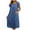 Blue-B, variant on Women's Pleated Nightgown Casual Loose Sleepwear Nightshirt Short Sleeve Soft Sleep Dress Loungewear