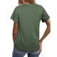 thumbnail image 4 of Top con cuello en V para mujer, elástico, suave, transpirable, Retro, moda clásica, cuello en V, Top informal holgado de manga corta para mujer, 4 of 6