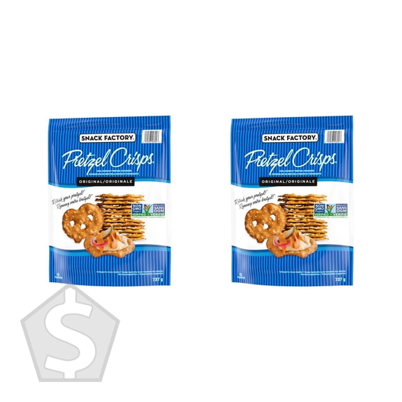 Snack Factory Thin Crunchy Pretzel Crackers, 737 g (Pack of 2), 1.47 kg Total