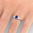thumbnail image 4 of 2.60 Ct Beautiful Oval Shape Real Blue Sapphire Diamond Solitaire With Asscents Engagement Ring 14K White Gold Size 9.5, 4 of 7