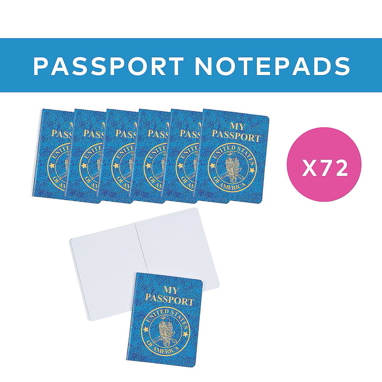 Bulk 72 Pieces Passport Notepads