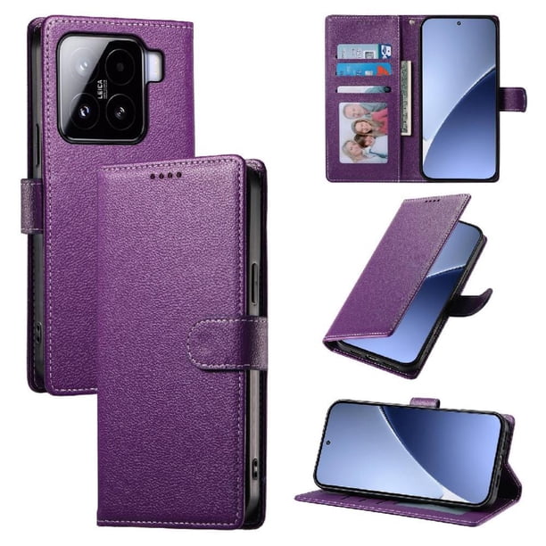 Funda para FOXDOCK Xiaomi 15– Cuero Premium, 3 ranuras para tarjetas, Protección contra impactos
