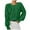 Green, variant on Office Pullover Sweater Women Elegant Women's Casual Crew Neck Threaded Pullover Sweater for Everyday Comfortable Wear