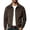 Coffee, variant on Mens Trucker Jackets, Corduroy Casual Collared Button Front Outerwear for Spring Fall Navy Size 2XL