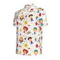 thumbnail image 2 of Vsdgher Childrens Party Print Men's Short Sleeve Stretch Polo Shirt, Moisture-Wicking Performance Polo Shirt, 2 of 8