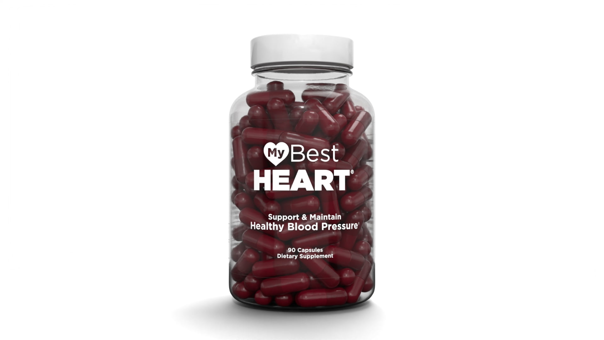 My Best Heart Blood Pressure Support Supplement - with Plant Nitrates, Iron, Nitric Oxide Boosting Enzymes for Heart Health - 90 Capsules