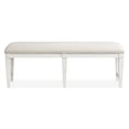 thumbnail image 2 of Magnussen Home Willowbrook Egg Shell White Upholstered Bench, 2 of 6