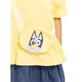 thumbnail image 5 of Bluey Toddler Girls Short Sleeve Peplum Tee with 3-D Bag, Sizes 12M-5T, 5 of 9