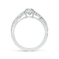 thumbnail image 2 of ANGARA Natural 0.75 Ct. Diamond Side Stone Engagement Ring in Sterling Silver for Women (Ring Size: 4.5), 2 of 10