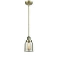 thumbnail image 2 of Innovations Lighting  Franklin Restoration Bell - 1 Light 5" Stem Hung Mini Pendant Silver Plated Mercury/Antique Brass, 2 of 5
