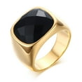thumbnail image 1 of Men 16mm Stainless Steel Agate Ring for Promise Engagement Wedding, 1 of 4