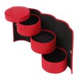 thumbnail image 2 of Organizador de joyas en forma de cilindro rojo, portátil, plegable y multifuncional para amantes de la moda, 2 of 8
