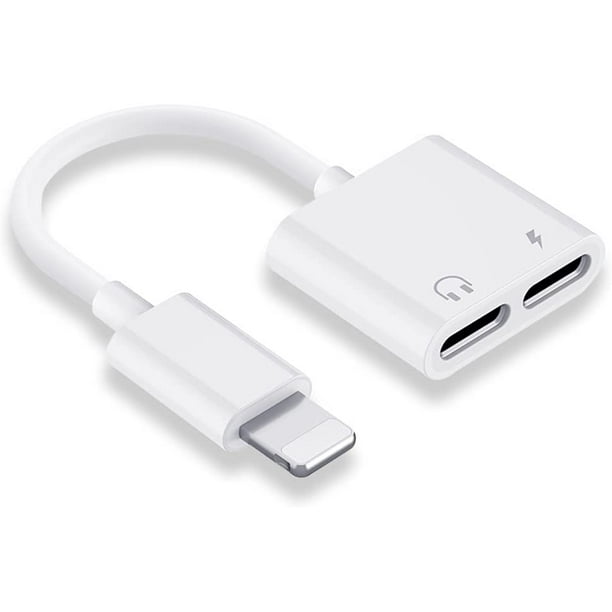 iPhone Headphone Adapter, iPhone Adapter 4 in 1 Dual Lightning Port