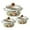 Ciabatta, variant on METALAC Dandelions Enamel Stockpot Set of 3 pcs 2.5Qt/3.5Qt/6Qt Enameled Steel Stock Pots with Glass Lids Cooking Induction Pot Soup Pots