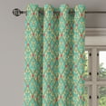 thumbnail image 2 of Ambesonne Turquoise Grommet Curtain, Vintage Foliage Leaf, 50" x 96", Blue Tan Pink, 2 of 6