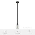 thumbnail image 7 of Hunter - Dunshire 1-light Noble Bronze, Mini Pendant Light, Dimmable, Casual Style, Bell Shaped, for Bedrooms, Dining, Living Rooms - 19653, 7 of 7