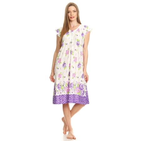 

Lati Fashion Women Nightgowns Short Sleeve Female Nightgowns & Sleepshirts