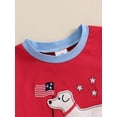 thumbnail image 5 of Toddler Little Boy 4th of July Tshirt Summer Short Sleeve America Flag Smocked T-Shirt Tees Tops Holiday Clothes 2-6Years, 5 of 8