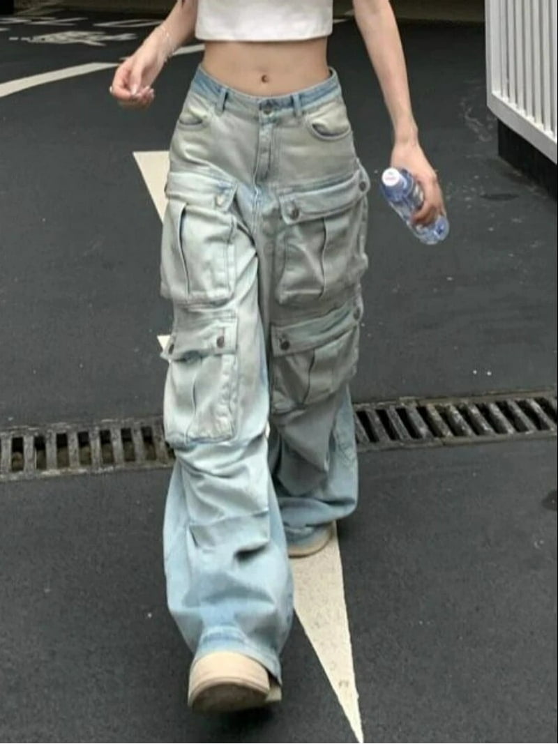 00s japanese label cargo jeans y2k 立体裁断 DHgate.com:Y2K Grunge Denim Pants | Japanese Streetwear
