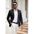 thumbnail image 3 of COOFANDY Men's Casual Blazer Slim Fit Black Suit Jackets Cotton Herringbone Sport Coats, 3 of 5