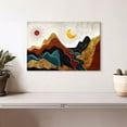 thumbnail image 2 of Elephant Stock Textured Mountain Landscape Abstract Wall Art - Horizontal Canvas Wall Art - Living Room Wall Decor - Nature Canvas - Red And Black Decor - 12" x 8", 2 of 8
