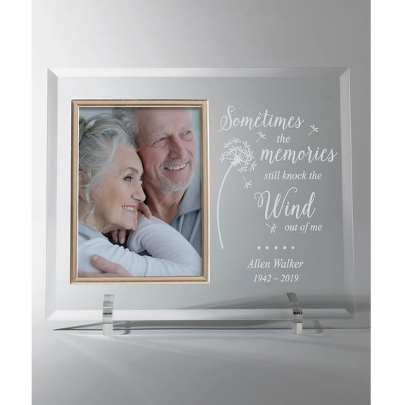 Personalized Knock the Wind Memorial Glass Frame