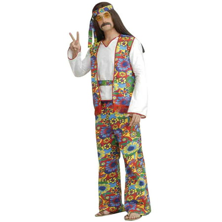 Forum Novelties Hippie Man Adult Costume Plus Take a step back in time to an era of pe, Style FM53829
