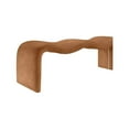 thumbnail image 5 of Meridian Furniture Willow Cognac Vegan Leather Bench, 5 of 11