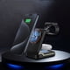 thumbnail image 1 of Cargador inalámbrico plegable multifuncional, carga rápida de 15W con luz LED, 4 en 1 magnético, negro, 1 of 9