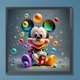 thumbnail image 3 of Pintura de diamante 5D DIY taladro redondo completo Disneyland Mickey Kit decoración del hogar 30x30cm, 3 of 9