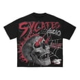 thumbnail image 4 of Camiseta holgada de manga corta para hombre y mujer, camiseta informal holgada de talla grande con calavera de estilo oscuro de calle americana, estilo de pareja 3D Y2k, 4 of 5