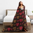 thumbnail image 5 of KLL Fleece Blanket Plush Throw Blanket Gold Glitter Heart ,Soft Fuzzy Cozy Flannel Blanket for Couch Sofa Bed.(40"x30" ), 5 of 7