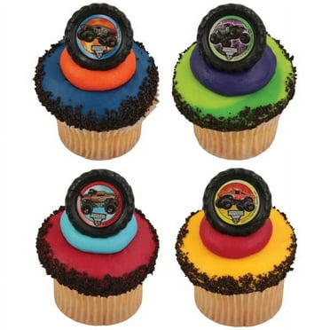 Monster Jam Cupcake Ring by DecoPac (24 Count), Black