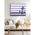 thumbnail image 4 of Anchor Purple Wall Art for Living Room,Canvas Picture Wall Decor for Bathroom Bedroom,Modern Navy Blue White Striped Nautical Painting Artwork for Office Kitchen Hallway Dining Room Decor 20"x24", 4 of 8