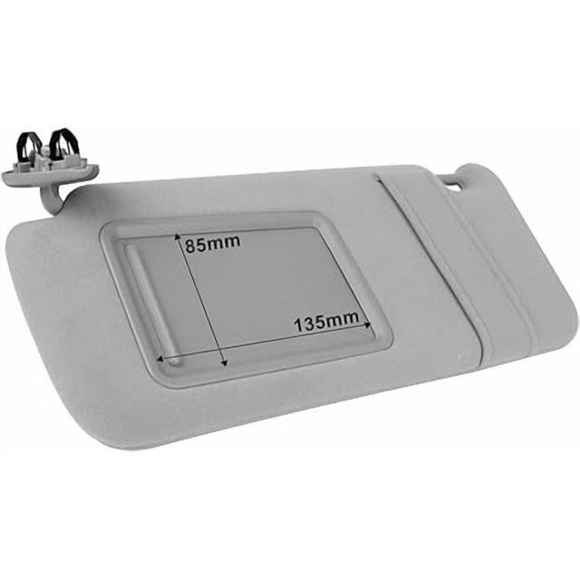 Compatible For Toyota Camry 2007-2011 Right Left Organizer Car Sun Visor With Makeup Mirror Driver Passenger Side Gray Sunshade(Right)