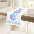 Awuniuwa Vinyl Tablecloth With Flannel Backing Easter Table Flag