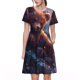 thumbnail image 1 of Balery Lazy Stone Bear Vestidos sueltos de manga corta para mujer, vestidos de verano 2025, vestidos casuales de corte A con vuelo., 1 of 6