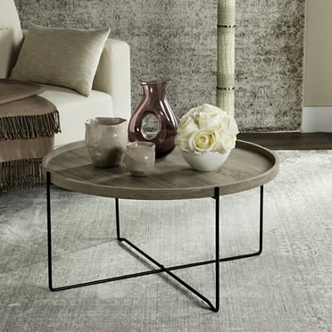 SAFAVIEH Auden Retro Mid-Century Wood Accent Table, Light Grey