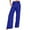Dark Blue, variant on Clothing Women's Casual Pants Women Linen Palazzo Pants Wide Leg High Waist Summer Casual Boho Trousers Travel Vacation Outfits Women Blendingpants