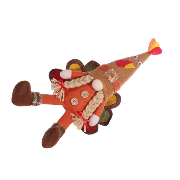 Inteprter Día de Acción de Gracias Gnomo Interesante Encantador Adornos para el hogar Decoración de Muñeco de peluche Festival Regalo Adorno de Kits de decoración para fiestas Chica Inteprter HA070058-02