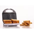 thumbnail image 4 of 2 Slot Electric Sandwich Maker: Nonstick Griddle, Locking Lid, 750W, White, For Arepas, Pancakes, Cookies, 4 of 5
